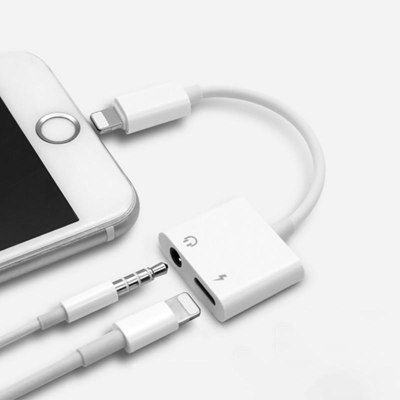 Cáp chuyển đổi 2 trong 1 cổng sạc / tai nghe cho iPhone 7 8 Plus X