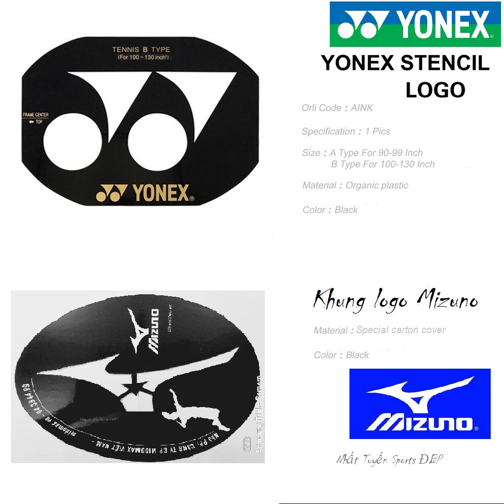 Giảm giá Tấm khung logo Yonex / Mizuno - BeeCost