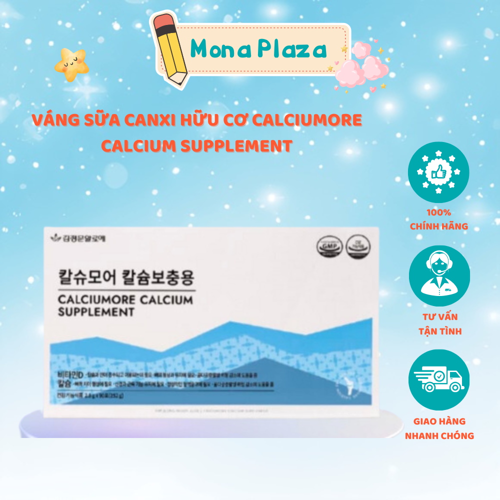 Váng Sữa Canxi Hữu Cơ CALCIUMORE CALCIUM SUPPLEMENT Hàn Quốc -  Xương Phát Triển, Chắc Khỏe, Tăng Ca