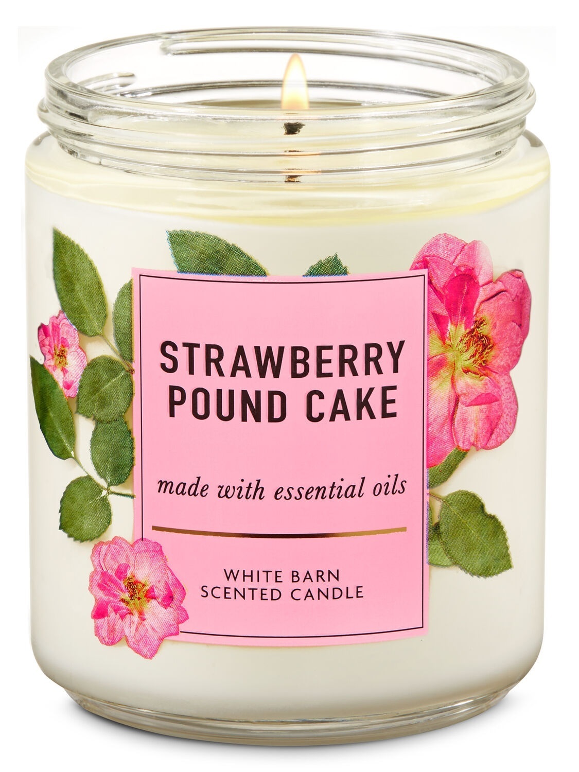 [HCM]Nến thơm 1 tim Bath & Body Works Strawberry Pound Cake 198g