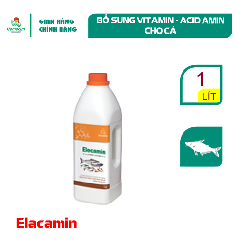 "Hoàn tiền đến 10%" Vemedim Elecamin cá, dùng bổ sung vitamin, acid amin cho cá, chai 1lit