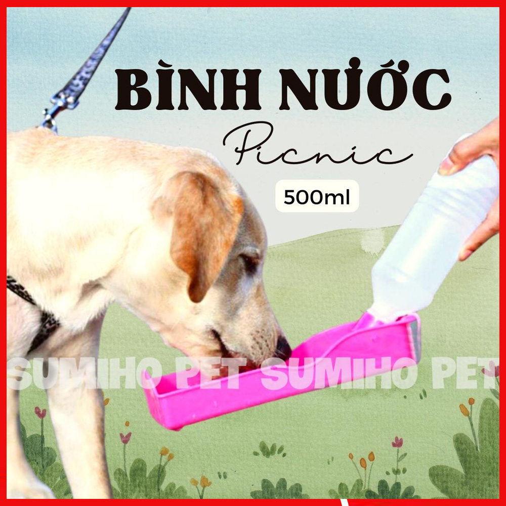 Bình nước picnic dã ngoại cho thú cưng chó mèo