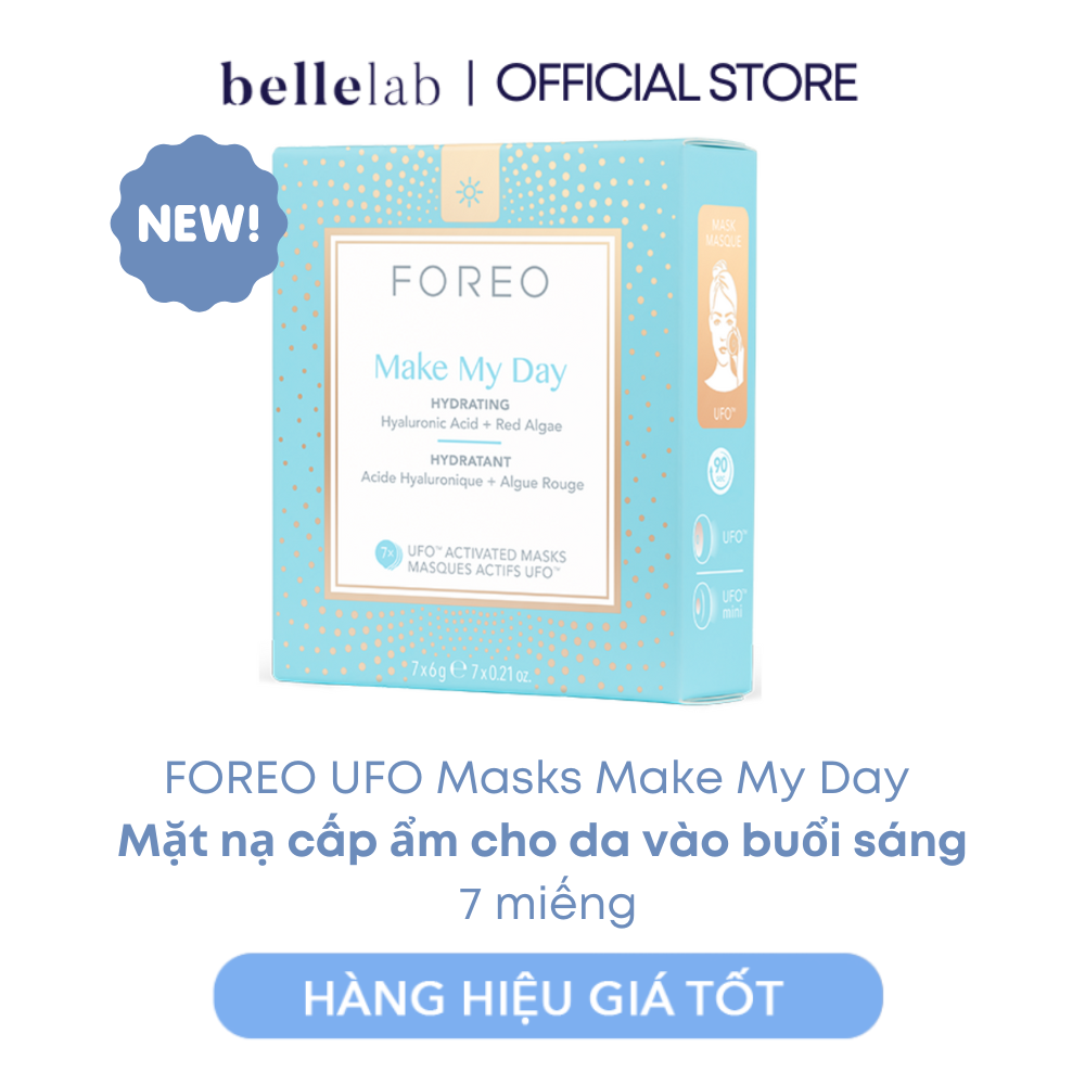 [CHÍNH HÃNG - CÓ SẴN] MẶT NẠ FOREO CẤP ẨM - FOREO UFO MASKS MAKE MY DAY - 6 MIẾNG
