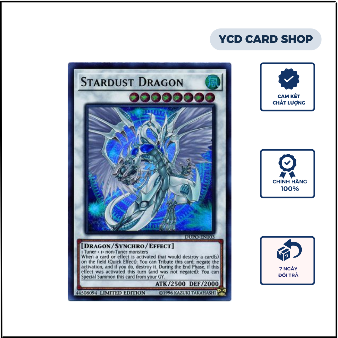 Thẻ bài yugioh chính hãng Stardust Dragon Ultra Rare