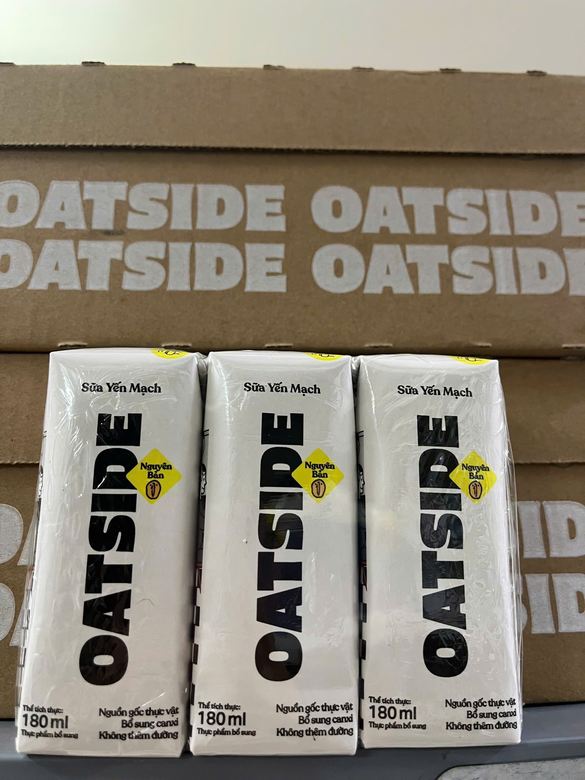THÙNG 24 HỘP Sữa Yến Mạch OATSIDE Barista Oat Milk Mini 180ml Nguyên Vị