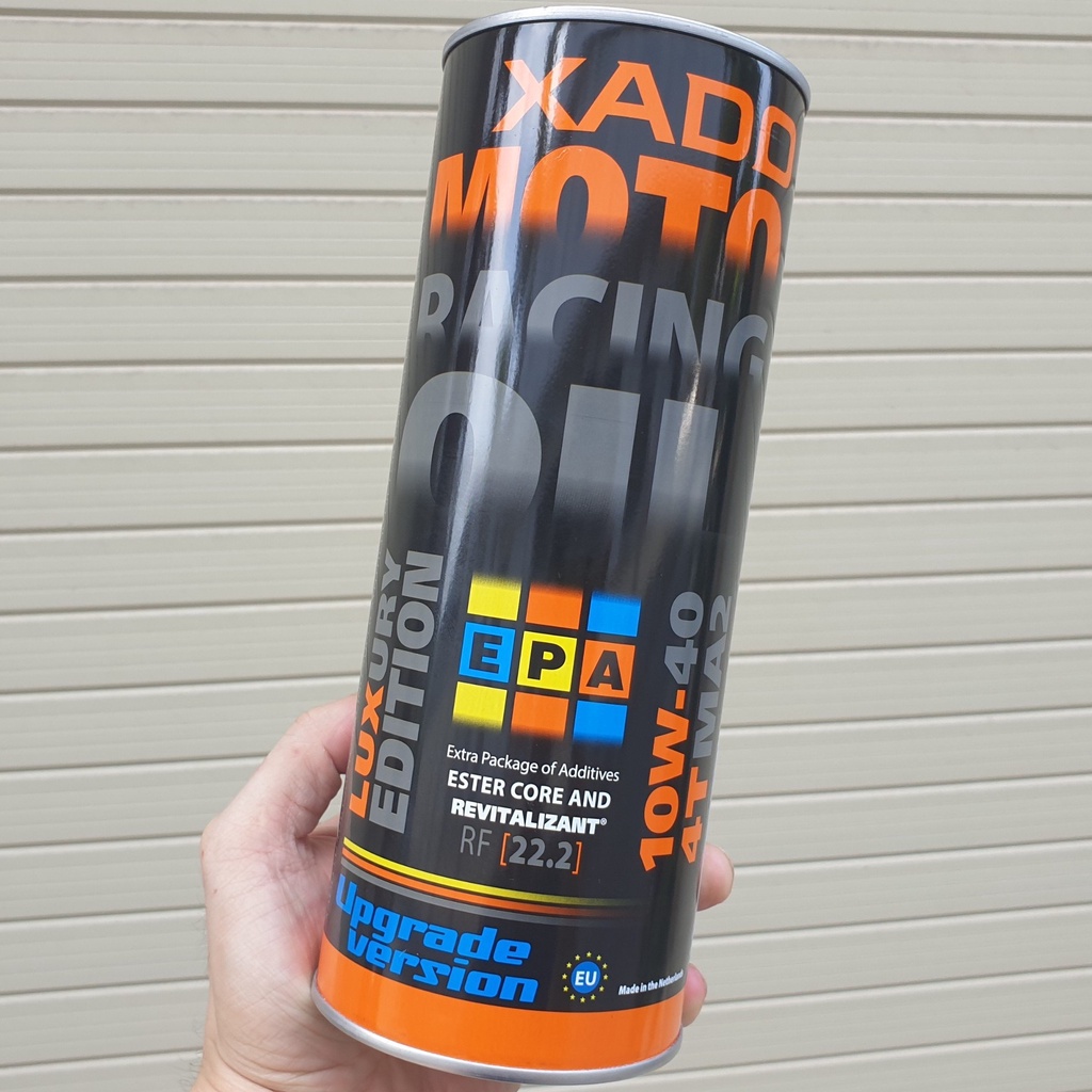 Nhớt xado racing 10w40 api sn jaso ma2 chỉ số phục hồi 22.2