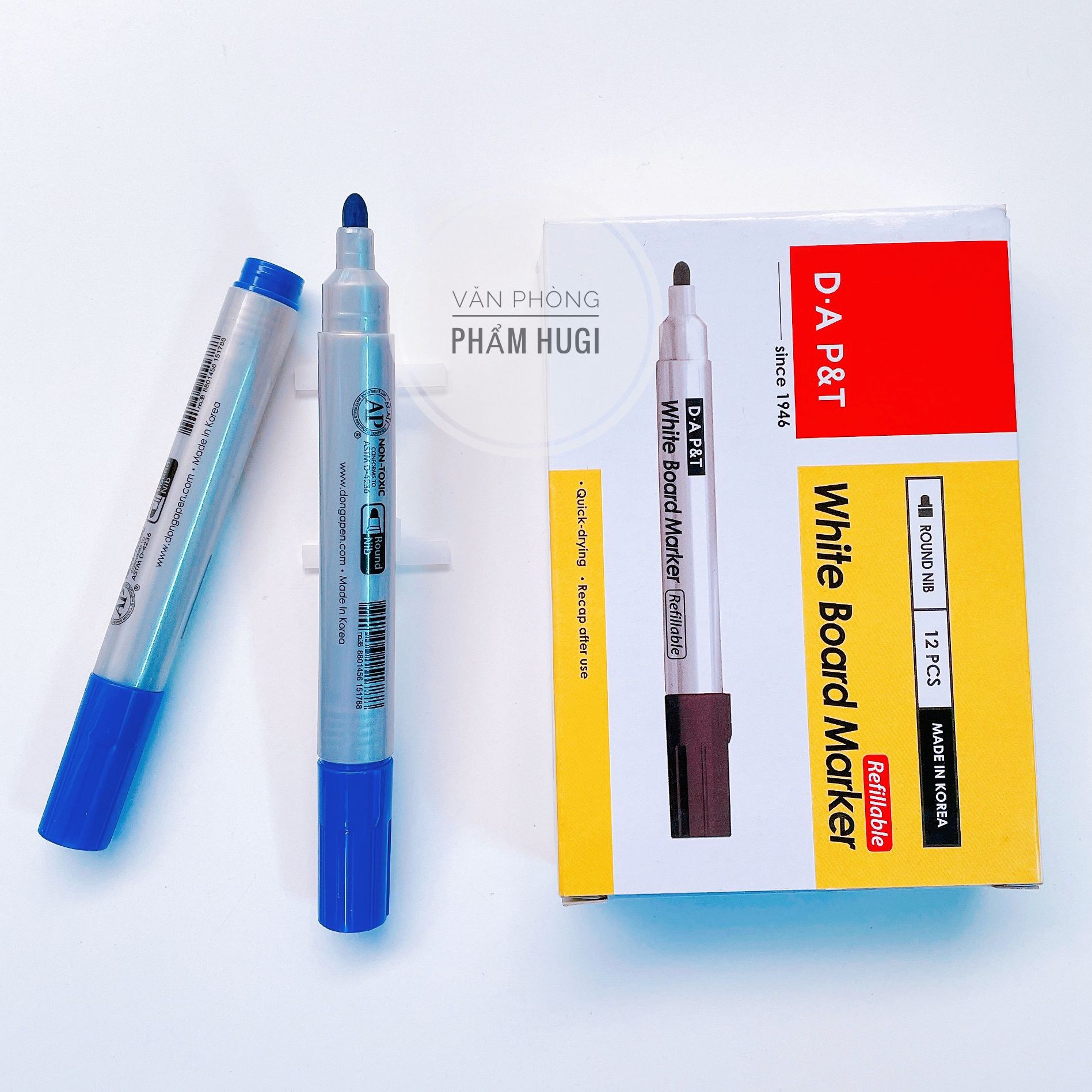 Combo 2 cây viết lông bảng d.a p&t loại tốt mực xanh/đỏ/đen