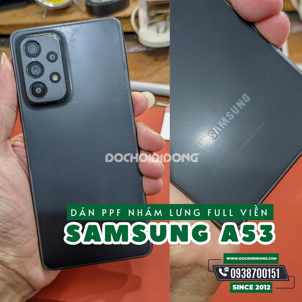 Miếng dán PPF Hydorgen Samsung A53 5G trong, nhám, đổi màu cao cấp