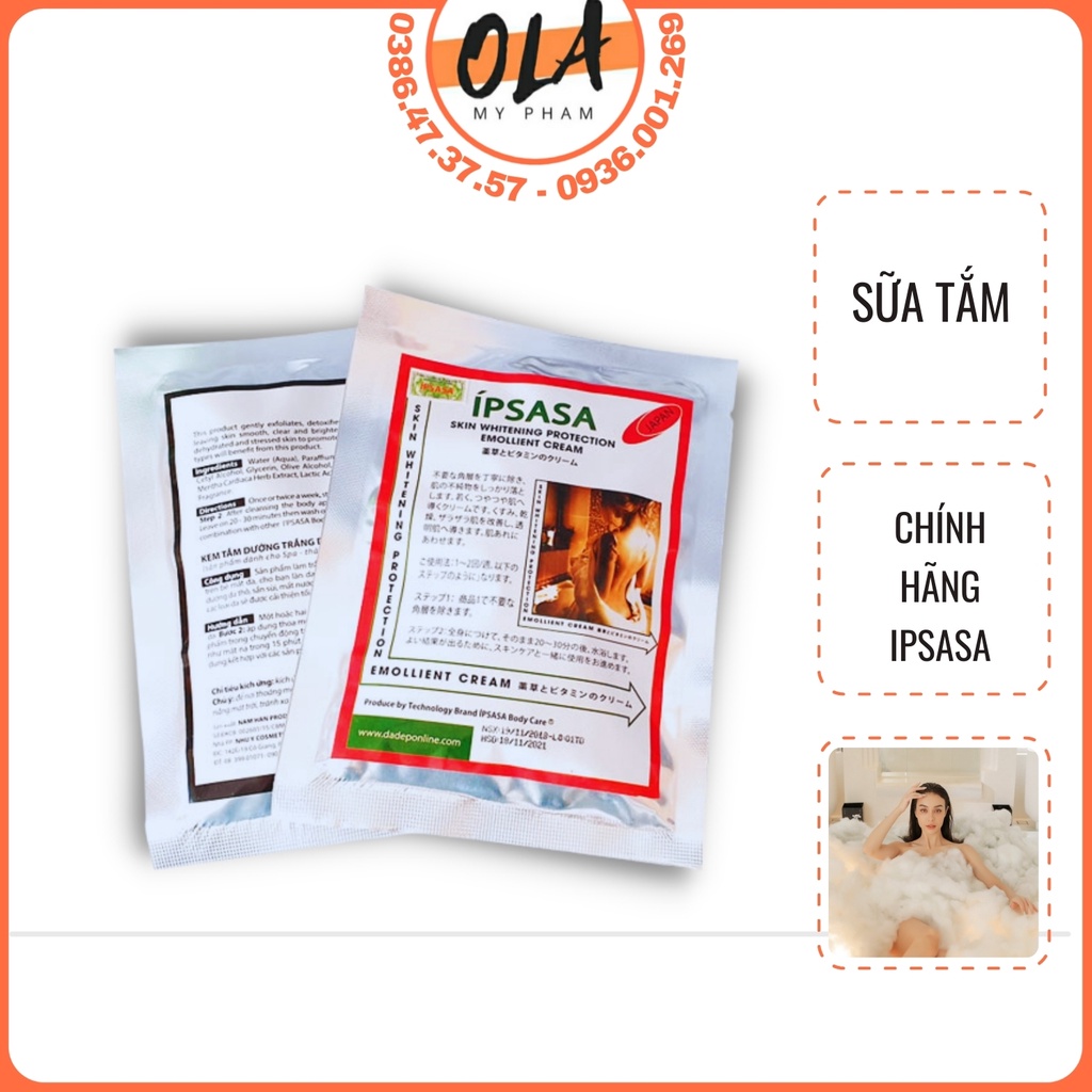 Sữa tắm trắng dưỡng da thảo dược ipsasa 100g - mỹ phẩm ola