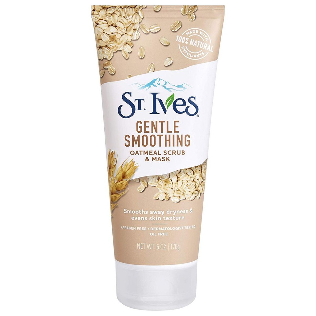 Sữa rửa mặt tẩy tế bào chết st.lves oatmeal scrub & mask170ml