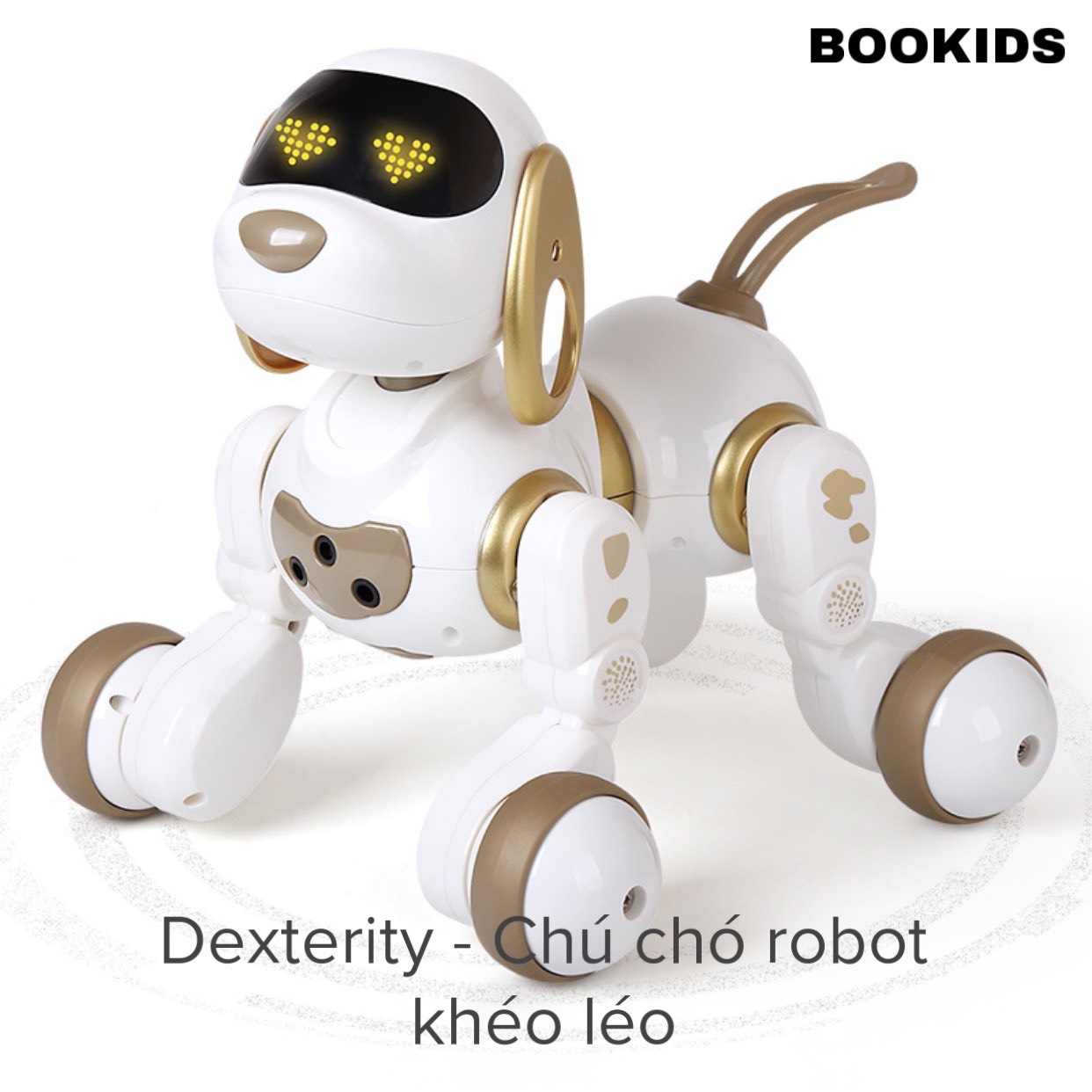 Chú chó robot thông minh lập trình điều khiển từ xa có đèn Led và cảm biến - Đồ chơi công nghệ thế hệ mới