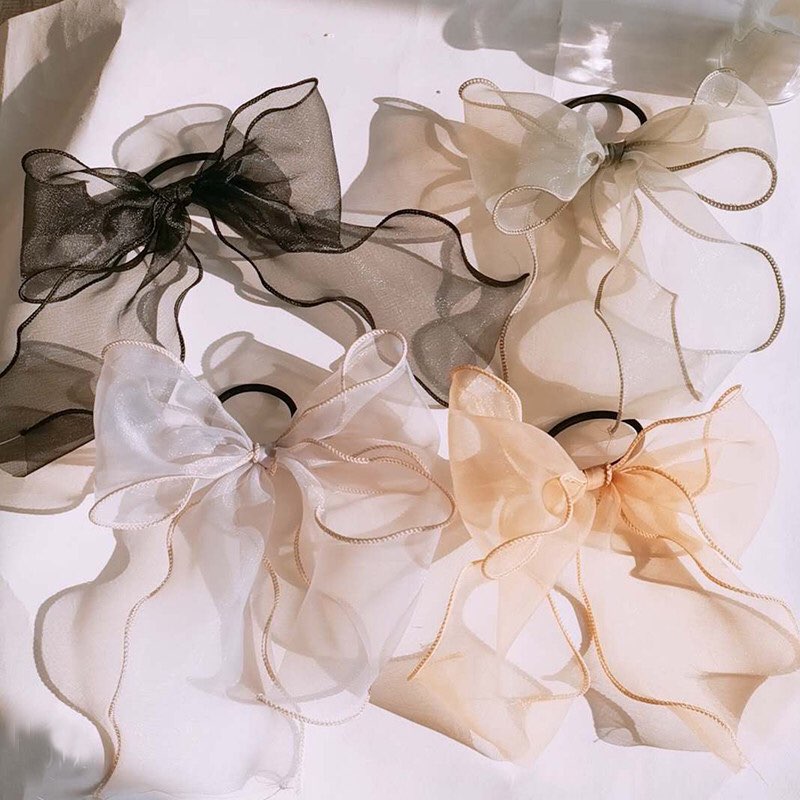 HOT Cột tóc voan tơ mịn thiết kế dáng nơ siêu dễ thương