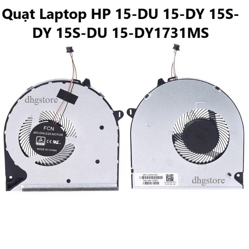 Quạt tản nhiệt laptop hp 15-du 15-dy 15s-dy 15s-du 15-dy1731ms 15-dy1751ms 15-dy1023dx dc28000n6f0 l52034-001