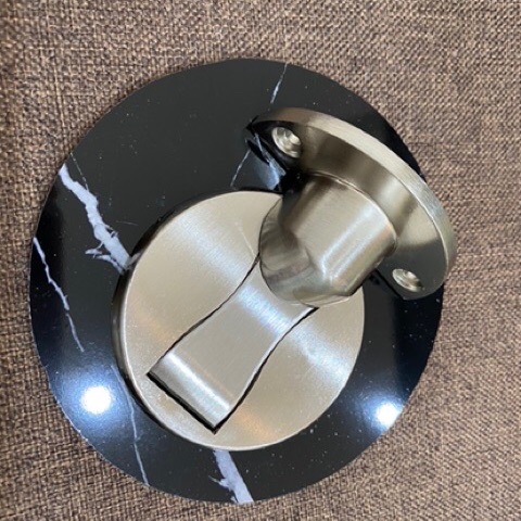 Chặn cửa thông minh, chống va đập màu bạc - kèm miếng dán 3M & ốc vít