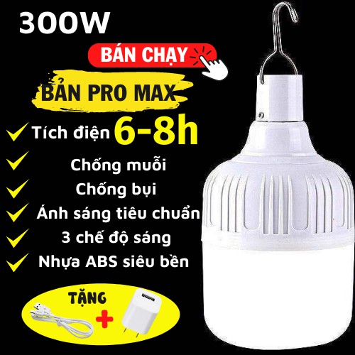 Bóng Đèn Led Bóng Đèn Sạc Tích Điện Đa Năng 3 Chế Độ Sáng LEON STORE