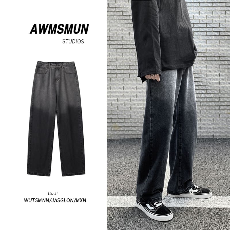 (hot) Quần Jean Nam - Baggy ống rộng nam wash 2 màu thời trang 2021