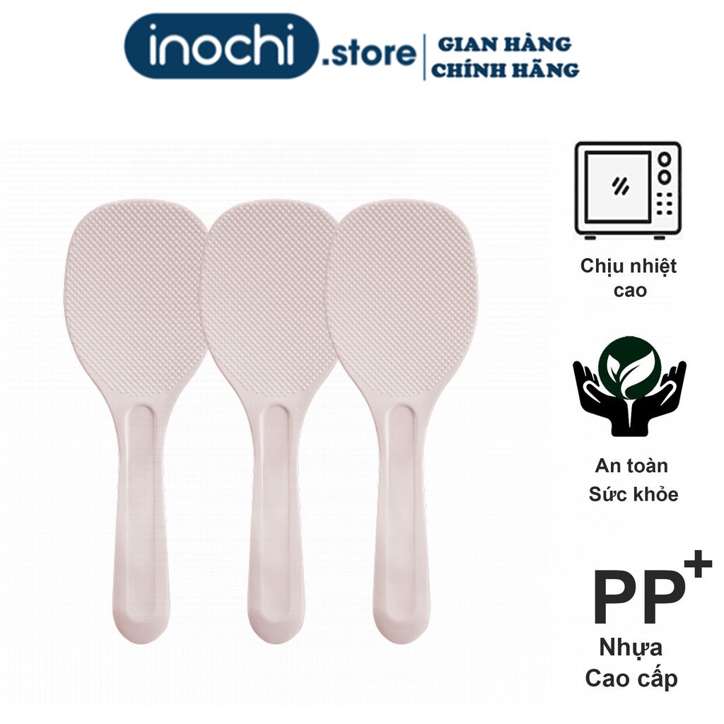 Muỗng Xới Cơm Chống Dính ,Thìa Xới Cơm Đế Đứng Sendai inochi Cao Cấp Tiêu Chuẩn Nhật Kháng Khuẩn