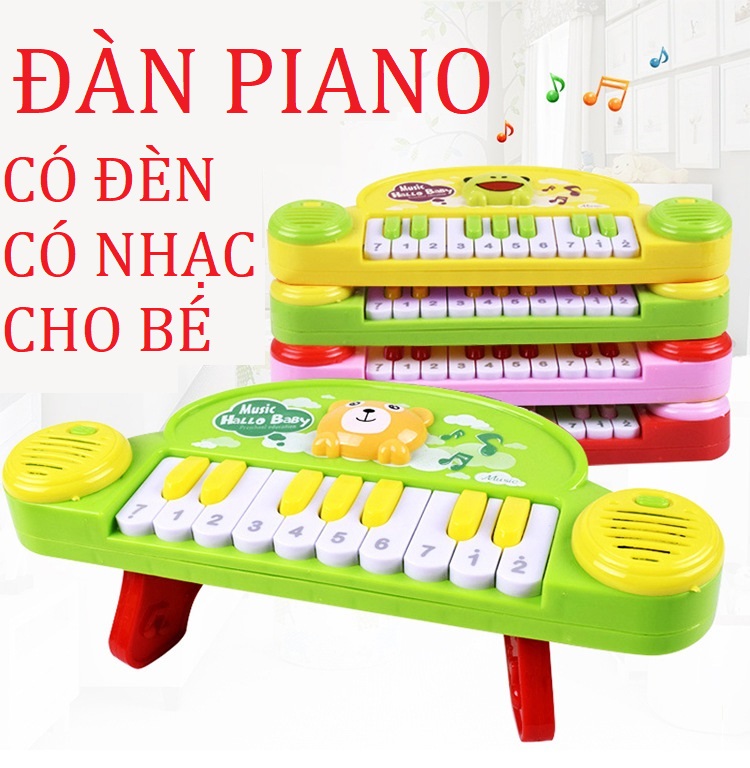 Đồ chơi đàn Piano mini cho bé có đèn và âm thanh kích thích não phát triển trí thông minh
