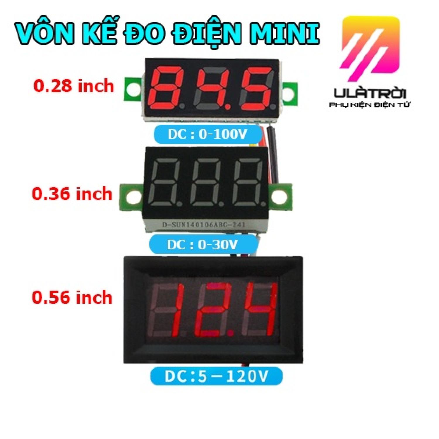 Vôn kế DC màn hình led kỹ thuật số