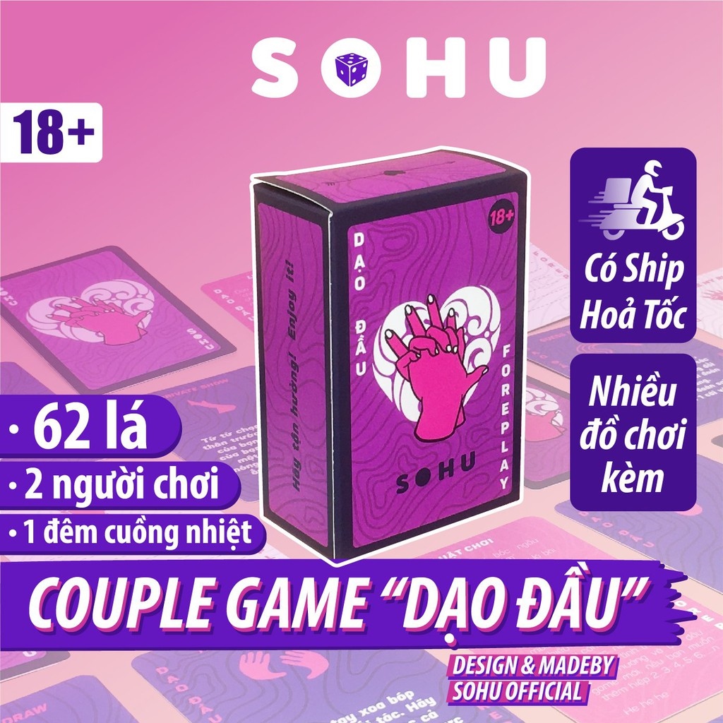 ♕✕ Bộ bài drinking game Dạo Đầu SOHU cho cặp đôi hẹn hò 62 lá