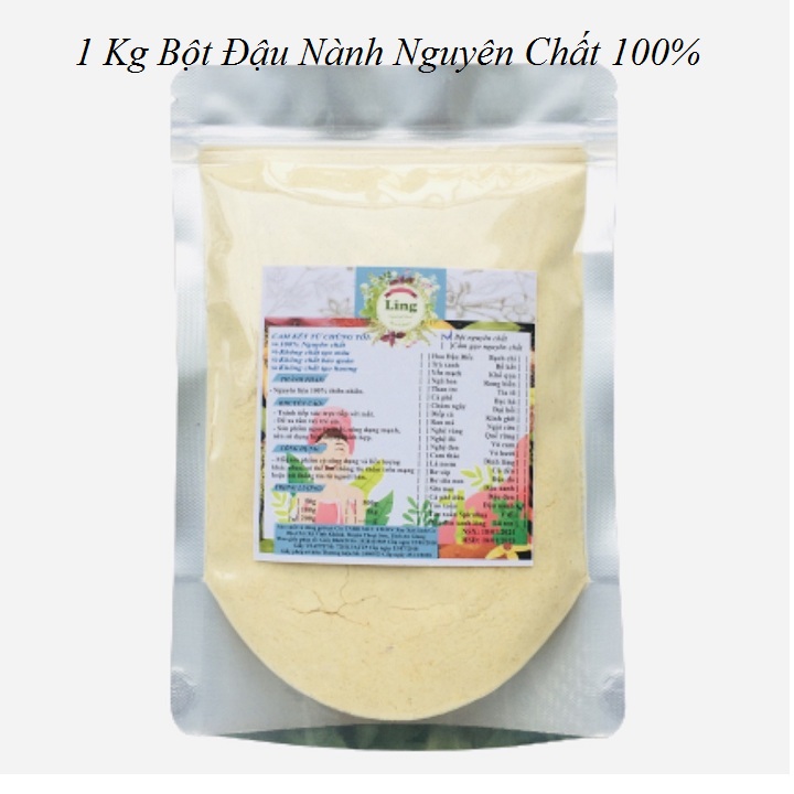 Bột Đậu Nành 500g-1Kg có giấy VSATTP và ĐKKD nguyên chất thiên nhiên 100% dùng để đắp mặt đa công dụng