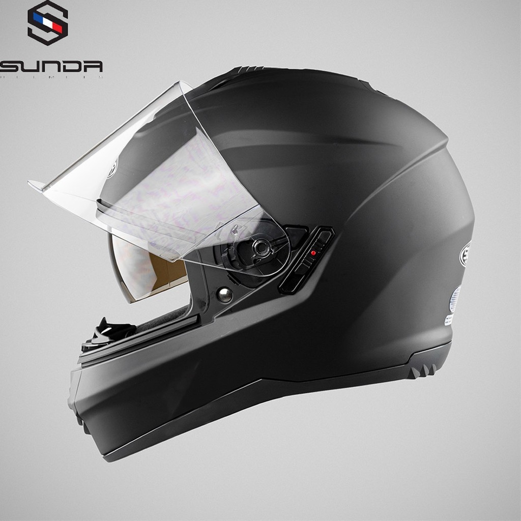 ❈ mũ bảo hiểm trùm đầu fullface 2 kính sunda 823 - bảo vệ mắt tối ưu khỏi tia uv