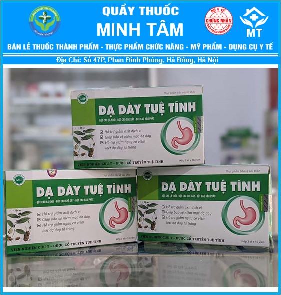 Dạ dày tuệ tĩnh - xua tan nỗi lo bệnh viêm loét trào ngược dạ dày, hộp 30 viên