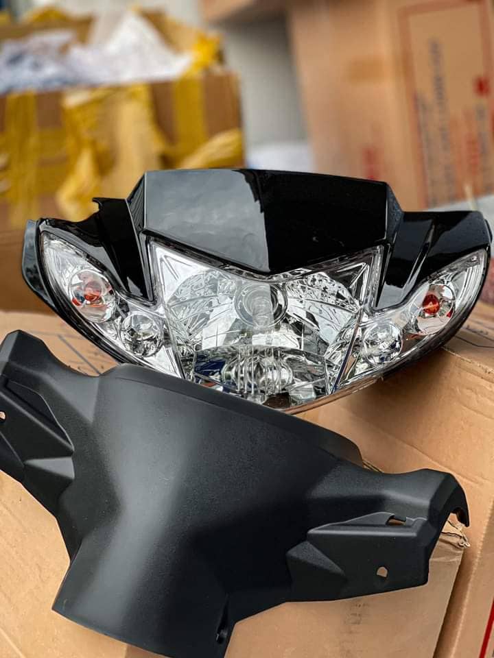 Đầu đèn Si hello lắp Sirius 50-110cc kèm ốp đầu bợ cổ