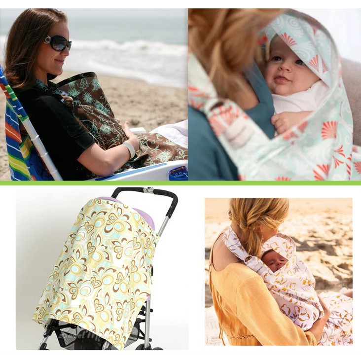 Khăn choàng cho bé bú khi ra ngoài tiện ích