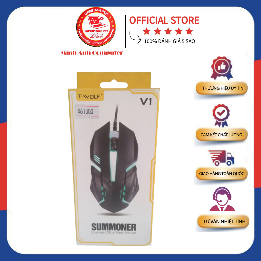 Chuột Máy Tính Mouse Summoner Gaming Led La V1