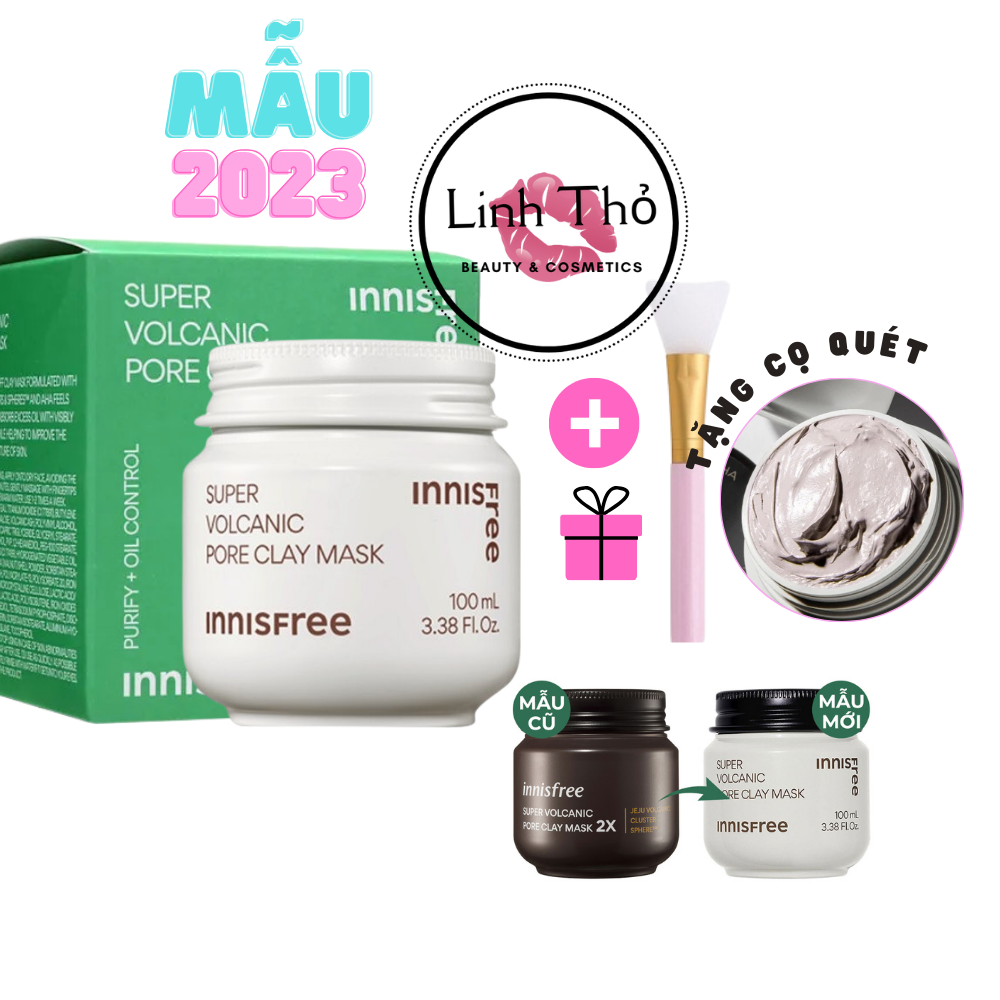 Mặt nạ đất sét innisfree super volcanic pore clay mask 2x tro núi lửa