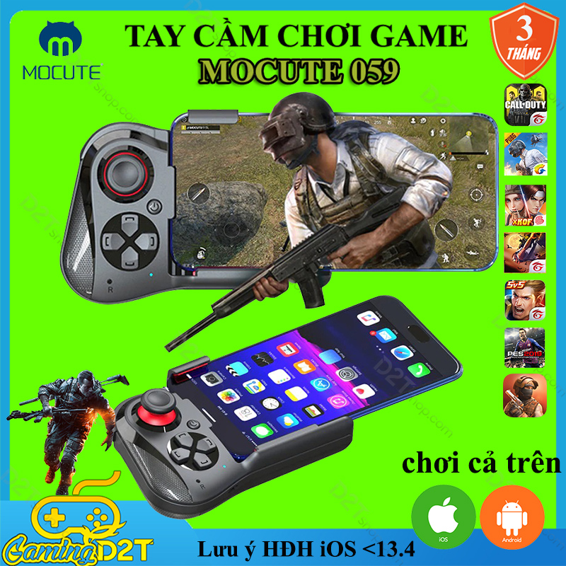 [PHIÊN BẢN MỚI 2020] Mocute 059 tay cầm chơi game pubg mobile và Liên quân trên cả Androi và iOS autotap 20 lần/giây