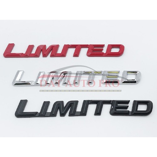 Tem 3D KIM LOẠI LIMITER màu inox MẪU 2019 dán trang trí oto.
