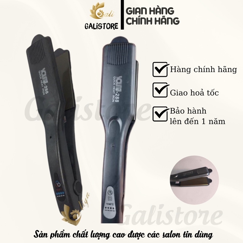 Máy là tóc,máy ép duỗi tóc thẳng 4 mức chỉnh nhiệt yong 288 - tạo kiểu,làm đẹp, là thẳng tóc galistore
