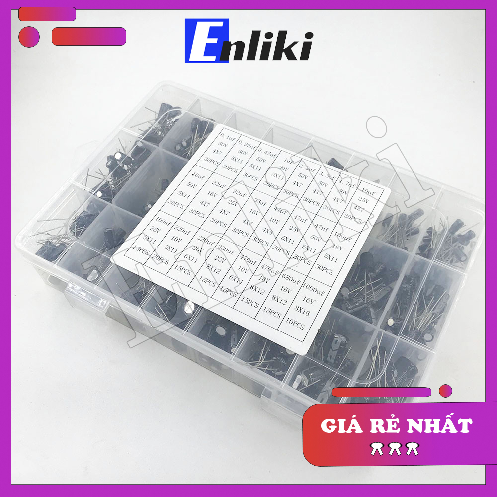 Combo 24 loại tụ hóa 0.1uf - 1000uf