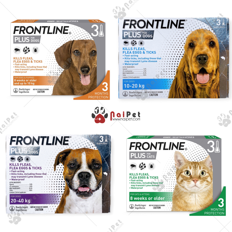 Dung Dịch Nhỏ Gáy Phòng Và Trị Ve Rận Bọ Chét Cho Chó Mèo Frontline Plus Tuýp