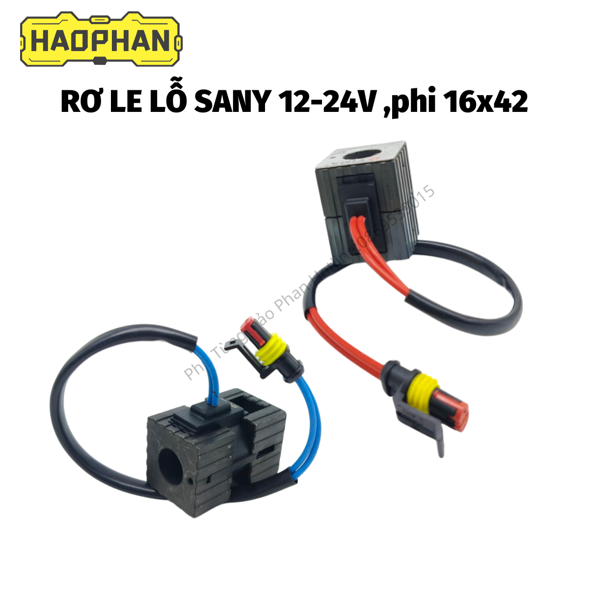 Rơ le lỗ sany phi 16x42mm với điện áp 12v/24v - bảo hành 6 tháng