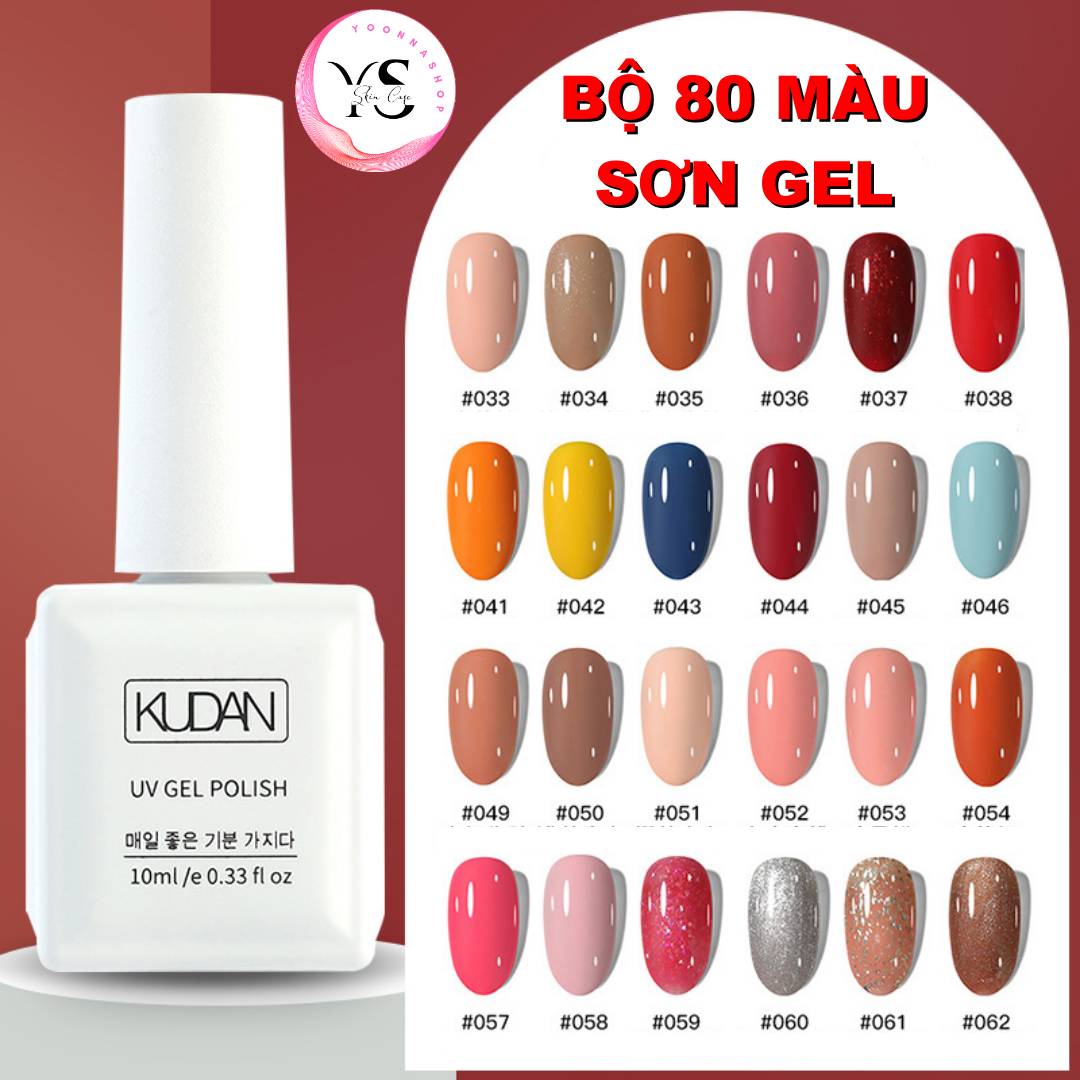 Sơn Gel mẫu mới KUDAN 10ml dùng máy hơ có 80 màu tone hot lắm  SƠN GEL