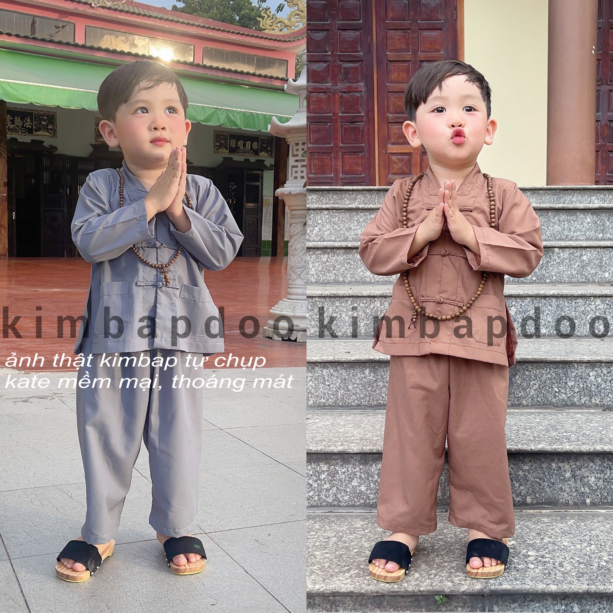 Đồ lam đi chùa - la hán cho bé trai bé gái