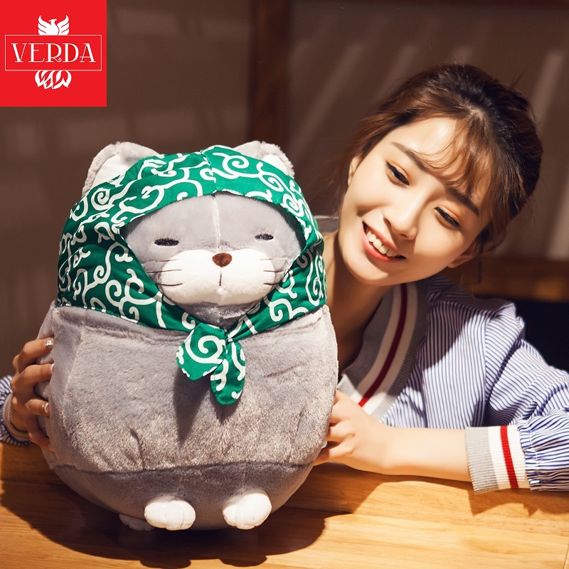 Gấu bông cao cấp thú nhồi bông may mắn mèo amuse nhật bản thần tài bobby bear khổ vải 30 45cm quà tặng cho bé