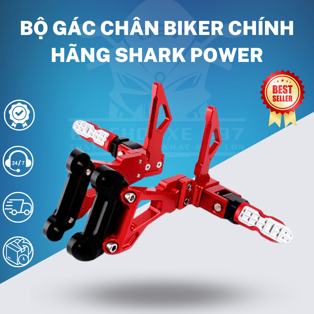 Bộ gác chân Biker hàng chính hãng Shark Power