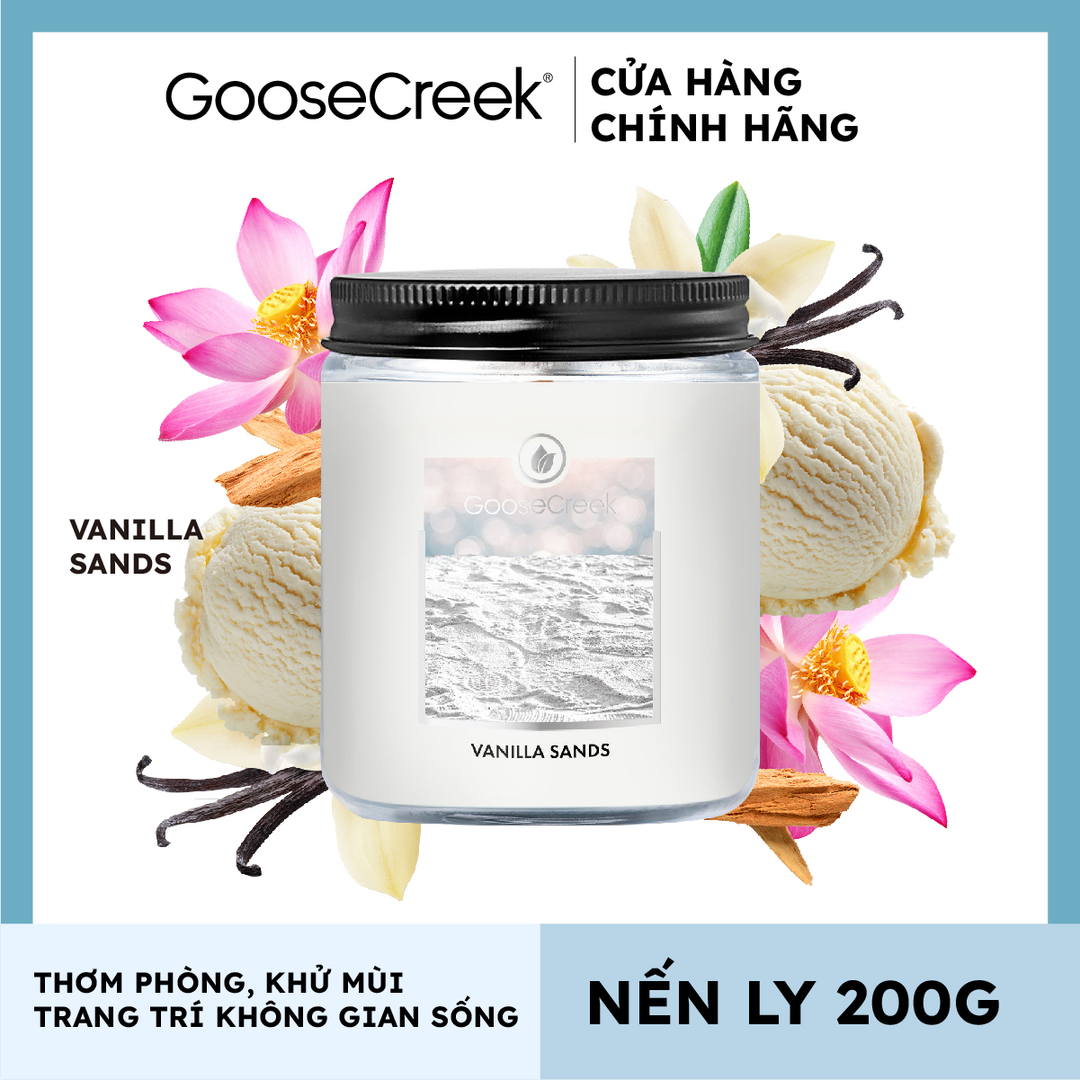 Nến ly sáp đậu nành Goose Creek - Vanilla Sands