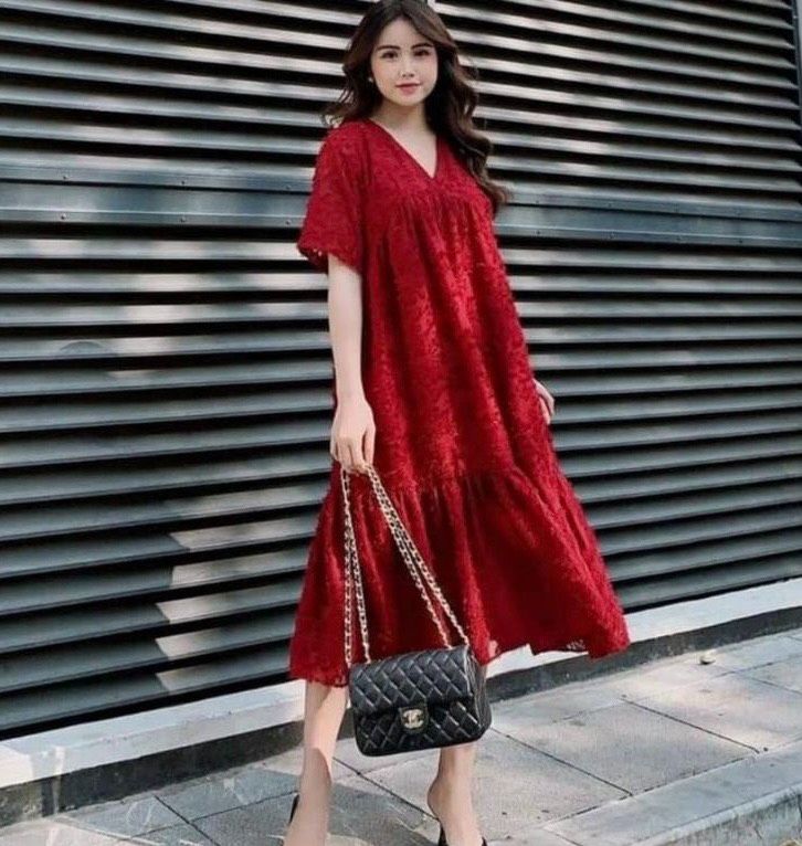 ĐẦM BẦU-VÁY BẦU CÔNG SỞ CHẤT SIÊU MỀM SIÊU MÁT PHA CỔ NƠ ĐIỆU ĐÀ XINH XẮN
