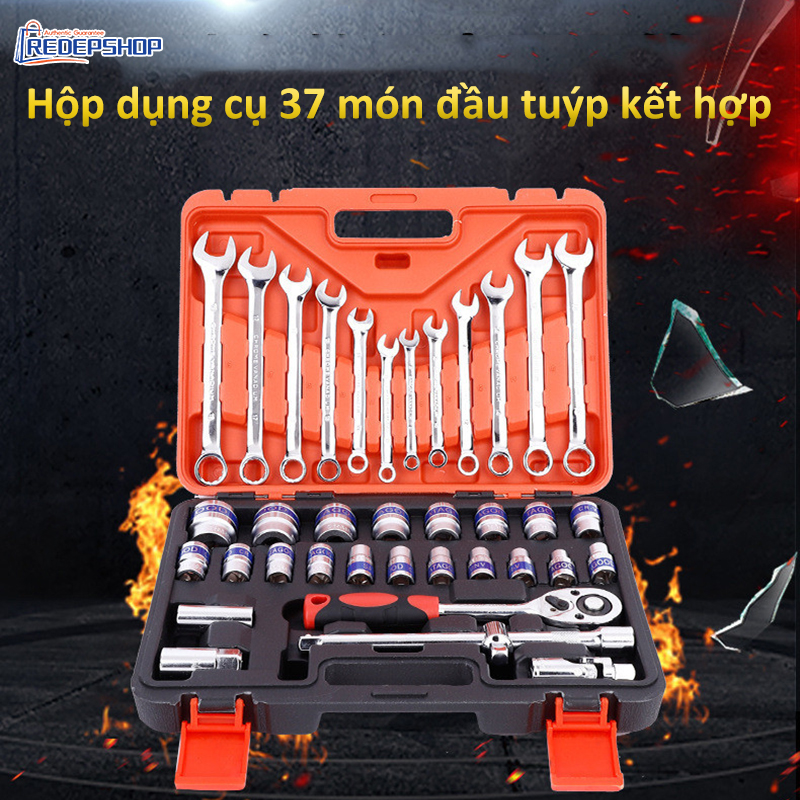 Bộ dụng cụ sửa chữa 37 món chuyên dụng chi tiết 1/2 inch - Bộ dụng cụ sửa chữa xe máy ô tô