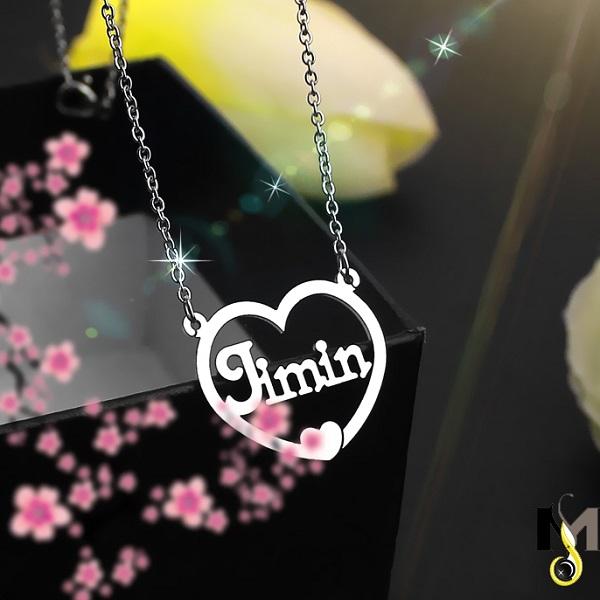 Dây chuyền Inox nữ Jimin - Thành viên nhóm nhạc thần tượng BTS Hàn Quốc