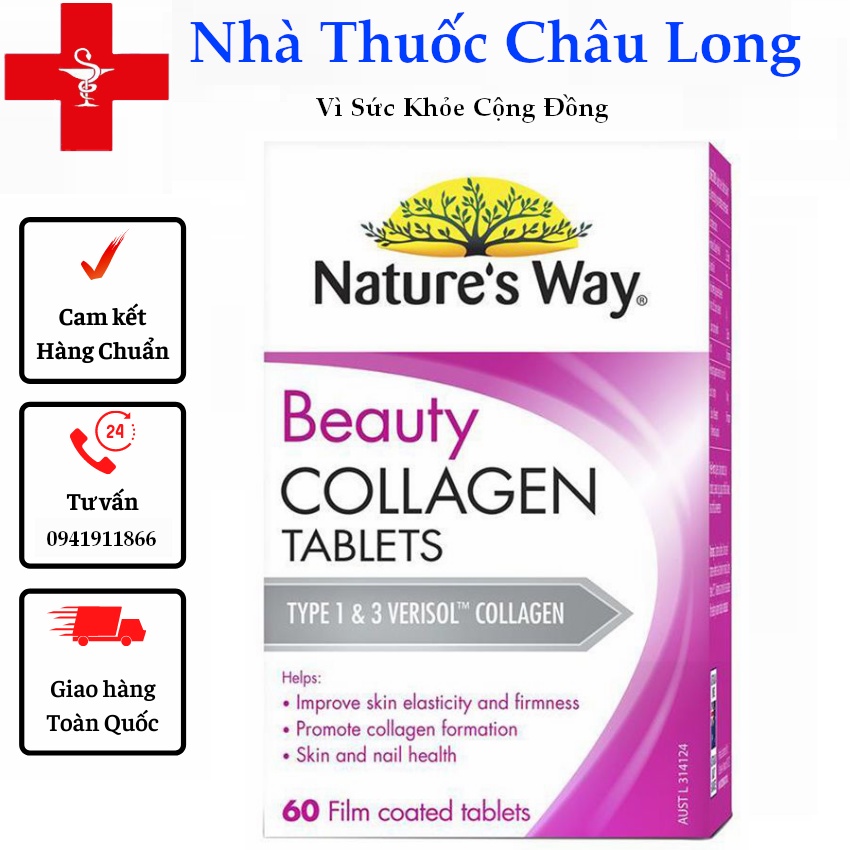 Viên uống beauty collagen nature's way - 60 viên-date mới