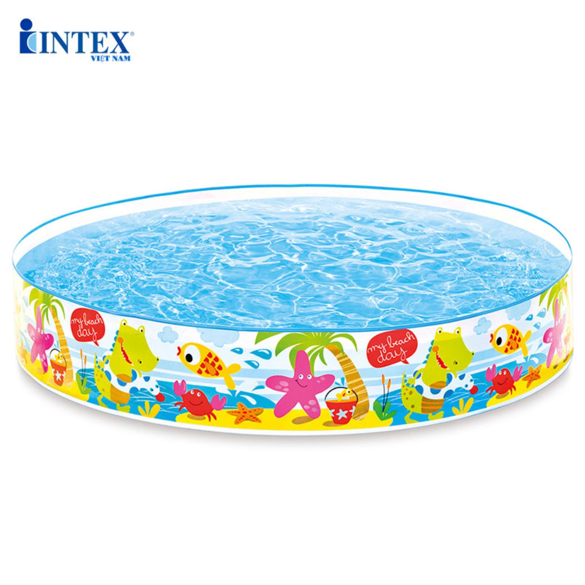 Bể bơi phao intex lắp dựng hình cá 1m52 56451 - hồ bơi lắp dựng, bể bơi gia đình
