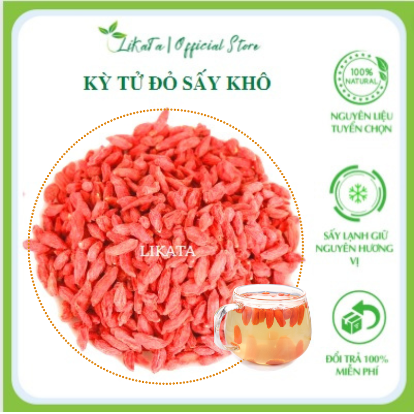 Kỷ tử đỏ 100-500gr sấy khô loại thượng hạng, quả to đẹp giúp đẹp da, bổ máu, sáng mắt, dễ ngủ,