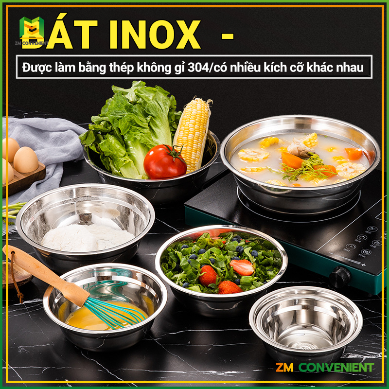 Bát inox 304 chơn cách nhiệt đủ kích cỡ,Tô inox xoắn cao cấp không gỉ,Bát inox cao cấp đủ size,Bát inox bền đẹp