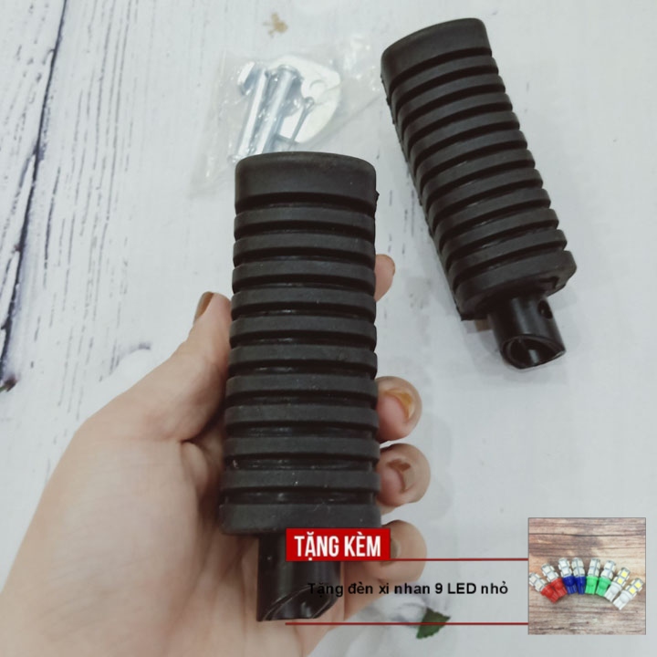 [TẶNG ĐÈN XI NHAN 9 LED] Gác chân xe máy Wave S - A - RSX -RS - VISION vát cỡ vừa , vân ngang G394
